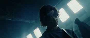 Movie still from “Almost Monday - Cool Enough” (2021), directed by Nico Poalillo – Extreme Close Up shot, Low angle