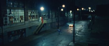 Movie still from “Almost Monday - Cool Enough” (2021), directed by Nico Poalillo – Extreme Wide shot, High angle