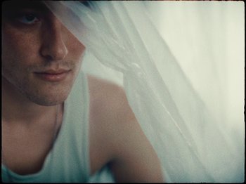 Movie still from “Ben Zaidi - Ben Zaidi’s Blues” (2021), directed by Evers Pund – Extreme Close Up shot, Low angle