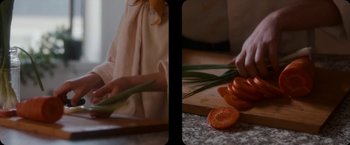 Movie still from “Amanda Sum - Hot Headed Egos” (2021), directed by Hannah Dubois – Extreme Close Up shot, High angle