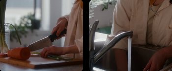 Movie still from “Amanda Sum - Hot Headed Egos” (2021), directed by Hannah Dubois – Extreme Close Up shot, High angle