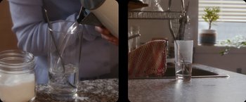 Movie still from “Amanda Sum - Hot Headed Egos” (2021), directed by Hannah Dubois – Extreme Close Up shot, High angle