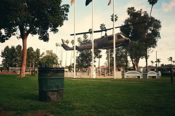 Movie still from “Huey Briss & Nikobeats - Grace Park Legend” (2021), directed by Michael Priestley – Extreme Wide shot, Low angle