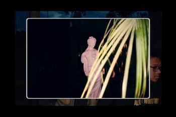 Movie still from “Huey Briss & Nikobeats - Grace Park Legend” (2021), directed by Michael Priestley – Medium shot, High angle