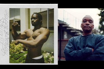 Movie still from “Huey Briss & Nikobeats - Grace Park Legend” (2021), directed by Michael Priestley – Medium shot, Low angle