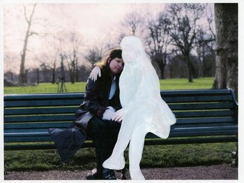 Movie still from “Smoothboi Ezra - Stuck” (2021), directed by Arthur Studholme – Wide shot, High angle