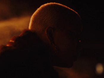Movie still from “I M U R - Case of You” (2021), directed by Sebastian Hill-Esbrand – Extreme Close Up shot, Low angle