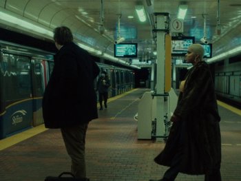 Movie still from “I M U R - Case of You” (2021), directed by Sebastian Hill-Esbrand – Wide shot, Low angle