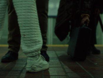 Movie still from “I M U R - Case of You” (2021), directed by Sebastian Hill-Esbrand – Extreme Close Up shot, Low angle