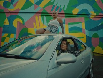 Movie still from “I M U R - Case of You” (2021), directed by Sebastian Hill-Esbrand – Extreme Wide shot, Low angle