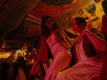 Movie still from “I M U R - Case of You” (2021), directed by Sebastian Hill-Esbrand – Medium shot, Low angle