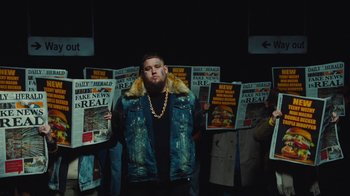 Movie still from “Rag’n’Bone Man - All You Ever Wanted” (2021), directed by Will Hooper – Medium shot, Low angle