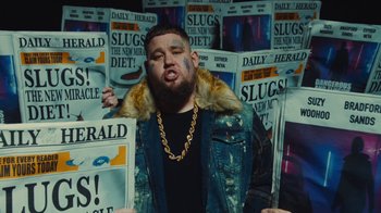 Movie still from “Rag’n’Bone Man - All You Ever Wanted” (2021), directed by Will Hooper – Medium shot, Low angle