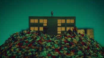 Movie still from “Rag’n’Bone Man - All You Ever Wanted” (2021), directed by Will Hooper – Extreme Wide shot, Low angle