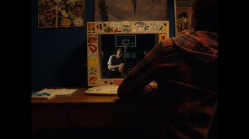 Movie still from “Weezer - All My Favorite Songs” (2021), directed by Colin Read – Medium shot, Over the shoulder angle