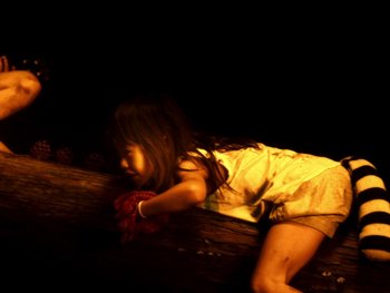 Movie still from “Leah Dou - Orange” (2021), directed by Scott Dungate – Medium shot, High angle