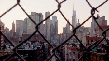 Movie still from “Mallory Merk - Strangers” (2021), directed by Kevin Lombardo – Extreme Wide shot, Low angle