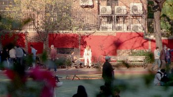 Movie still from “Mallory Merk - Strangers” (2021), directed by Kevin Lombardo – Extreme Wide shot, High angle