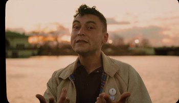 Movie still from “Rudy De Anda - Helado” (2020), directed by Adam Neustadter – Close Up shot, Low angle