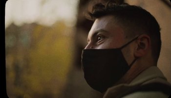 Movie still from “Rudy De Anda - Helado” (2020), directed by Adam Neustadter – Close Up shot, Low angle