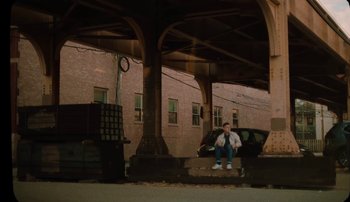 Movie still from “Rudy De Anda - Helado” (2020), directed by Adam Neustadter – Extreme Wide shot, Low angle
