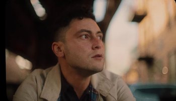 Movie still from “Rudy De Anda - Helado” (2020), directed by Adam Neustadter – Close Up shot, Low angle
