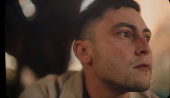 Movie still from “Rudy De Anda - Helado” (2020), directed by Adam Neustadter – Extreme Close Up shot, Low angle