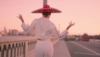 Movie still from “Rudy De Anda - Helado” (2020), directed by Adam Neustadter – Medium shot, Low angle