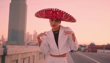 Movie still from “Rudy De Anda - Helado” (2020), directed by Adam Neustadter – Medium shot, Low angle