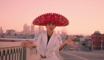Movie still from “Rudy De Anda - Helado” (2020), directed by Adam Neustadter – Medium shot, Low angle