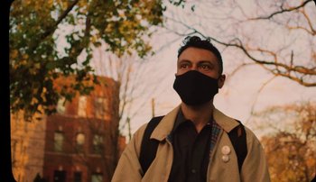 Movie still from “Rudy De Anda - Helado” (2020), directed by Adam Neustadter – Close Up shot, Low angle