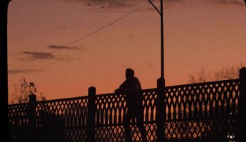 Movie still from “Rudy De Anda - Helado” (2020), directed by Adam Neustadter – Extreme Wide shot, Low angle