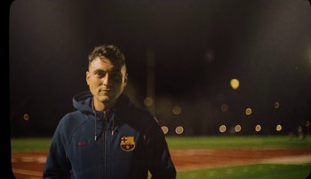 Movie still from “Rudy De Anda - Helado” (2020), directed by Adam Neustadter – Medium shot, Low angle