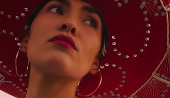 Movie still from “Rudy De Anda - Helado” (2020), directed by Adam Neustadter – Extreme Close Up shot, Low angle