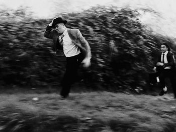 Movie still from “Bloodroot - Audrey” (2020), directed by Kyle Murdoch – Wide shot, Low angle