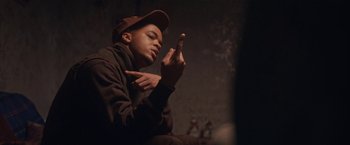 Movie still from “Loski & Stormzy - Flavour” (2020), directed by João Retorta – Medium shot, Over the shoulder angle