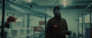 Movie still from “Loski & Stormzy - Flavour” (2020), directed by João Retorta – Medium shot, Low angle