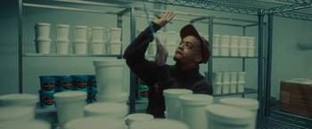 Movie still from “Loski & Stormzy - Flavour” (2020), directed by João Retorta – Medium shot, Low angle