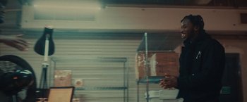 Movie still from “Loski & Stormzy - Flavour” (2020), directed by João Retorta – Medium shot, Over the shoulder angle