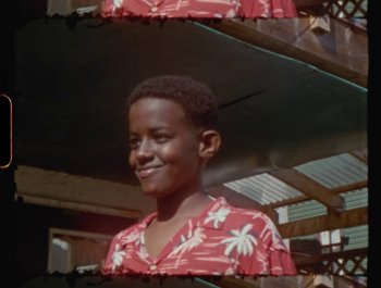 Movie still from “Flower Bomb - Come Together” (2020), directed by Benton Robertson – Close Up shot, High angle