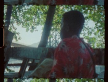 Movie still from “Flower Bomb - Come Together” (2020), directed by Benton Robertson – Medium shot, High angle