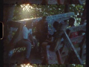 Movie still from “Flower Bomb - Come Together” (2020), directed by Benton Robertson – Extreme Wide shot, High angle