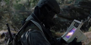 Movie still from “METZ - Blind Youth Industrial Park” (2020), directed by Dylan Pharazyn – Close Up shot, Over the shoulder angle