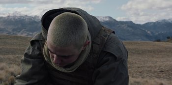 Movie still from “METZ - Blind Youth Industrial Park” (2020), directed by Dylan Pharazyn – Close Up shot, High angle