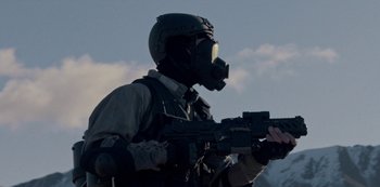 Movie still from “METZ - Blind Youth Industrial Park” (2020), directed by Dylan Pharazyn – Medium shot, Low angle