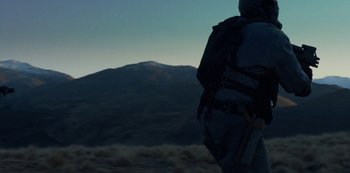 Movie still from “METZ - Blind Youth Industrial Park” (2020), directed by Dylan Pharazyn – Wide shot, Low angle