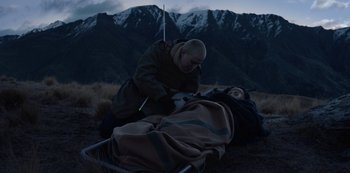 Movie still from “METZ - Blind Youth Industrial Park” (2020), directed by Dylan Pharazyn – Extreme Wide shot, High angle