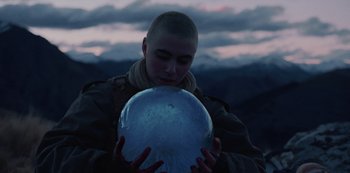 Movie still from “METZ - Blind Youth Industrial Park” (2020), directed by Dylan Pharazyn – Close Up shot, Low angle