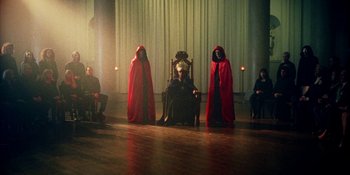 Movie still from “Off The Meds - Karlaplan” (2020), directed by SWIM CLUB – Wide shot, High angle