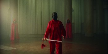 Movie still from “Off The Meds - Karlaplan” (2020), directed by SWIM CLUB – Wide shot, High angle